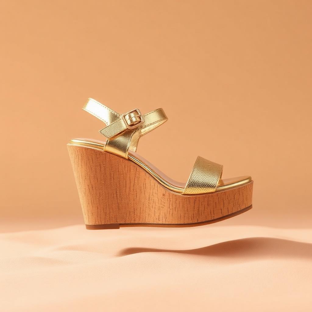 Vionic Sunbeam Women's Wedge Sandal in Gold Metallic