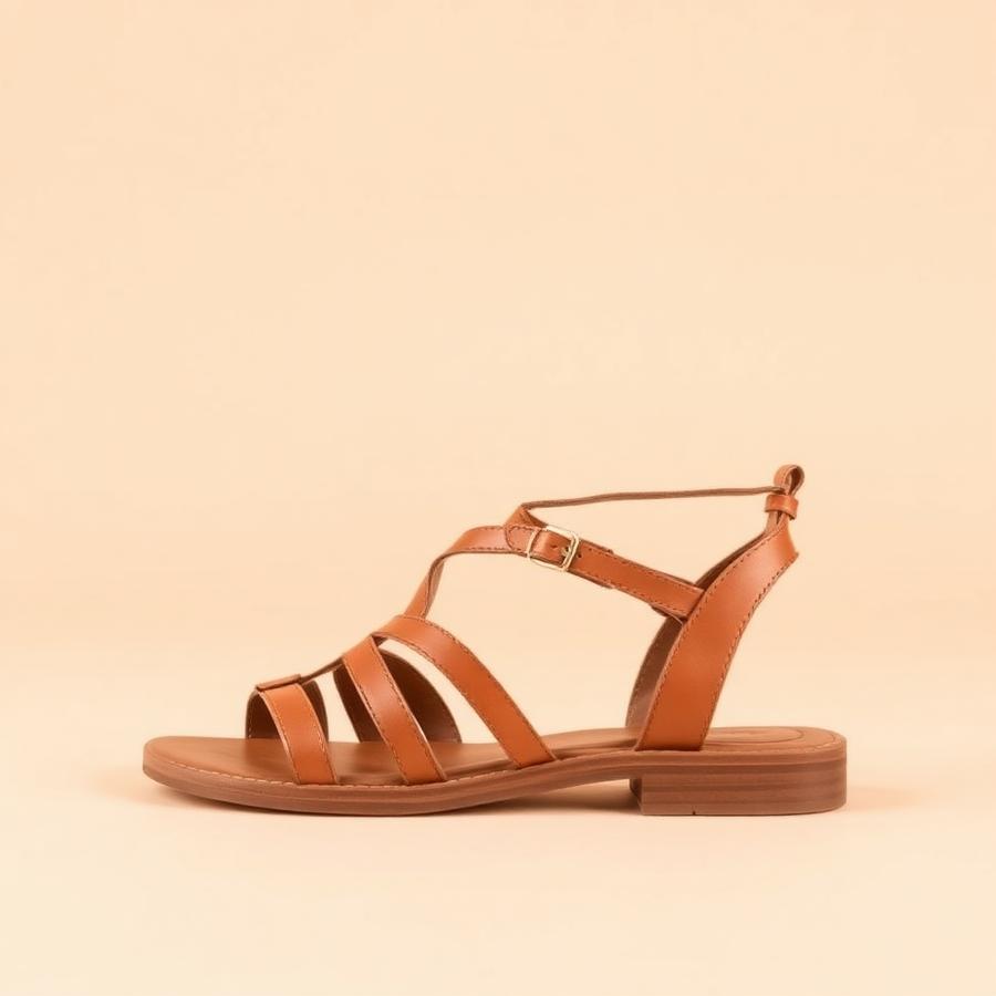 Vionic Boardwalk Women's Strappy Sandal in Tan Leather