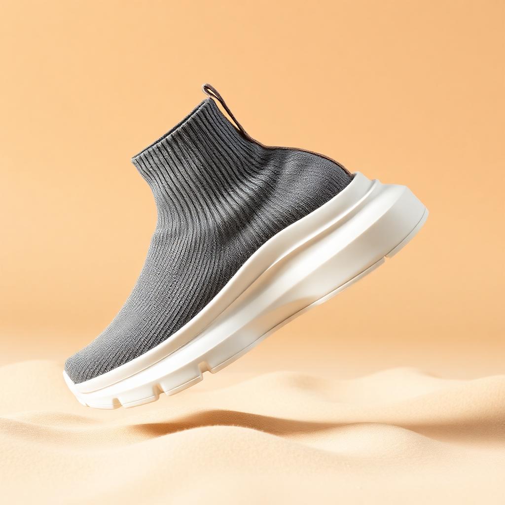 Hoka Weekend Men's Knit Sneaker in Black / Bone